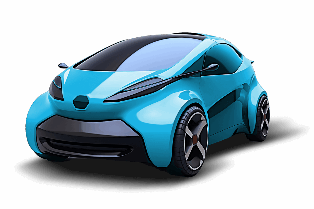3D-Automodell als Symbol für den digitalen Fahrzeugvertrieb